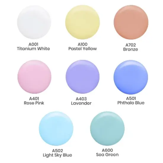 Arteza Acrylic Pouring Paint Kit, 4 oz Bottles Set, Pastel Colors - 8 Pack image {1}