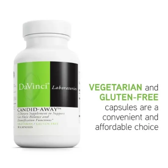 DaVinci Labs Candid-Away - Dietary Supplement to Support Microflora Balance, Detox and a Healthy Gut* - Gluten-Free - 90 Vegetarian Capsules image {4}