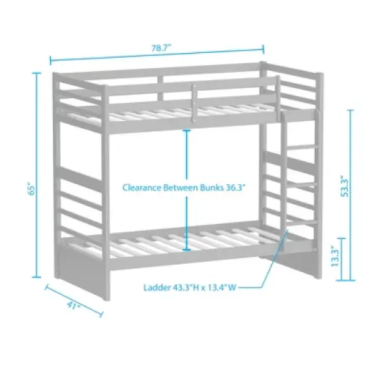 Glenwillow Home Plana Solid Wood Bunk Bed image {5}