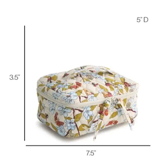 Vera Bradley Women's Outlet Cotton Essential Brush Up Cosmetic Toiletry Case image {2}