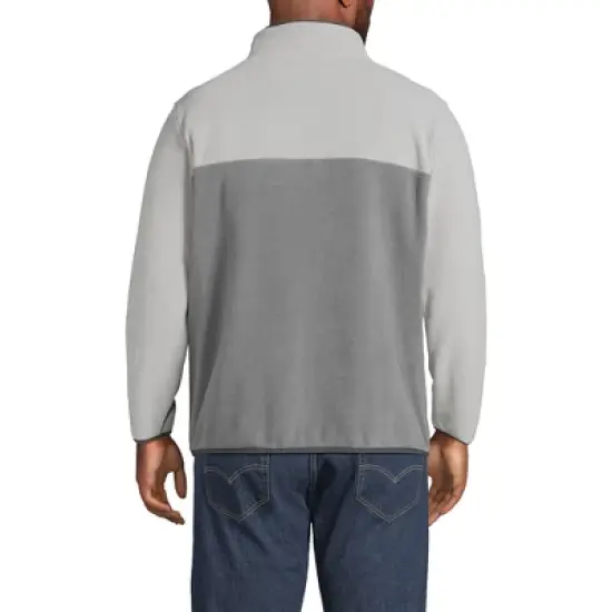 Lands' End Men's Heritage Fleece Snap Neck Pullover Top image {1}