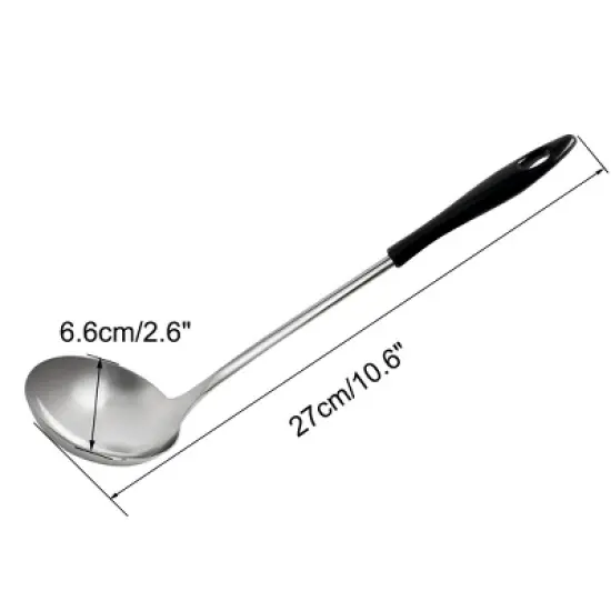 Unique Bargains Restaurant Kitchen Plastic Handle Tableware Soup Ladle Spoon 1 Pc image {1}