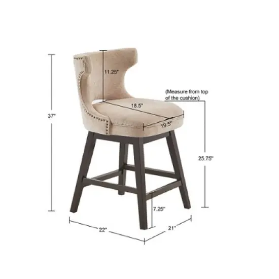 25.75" Cheryl Swivel Counter Height Barstool - Madison Park image {8}