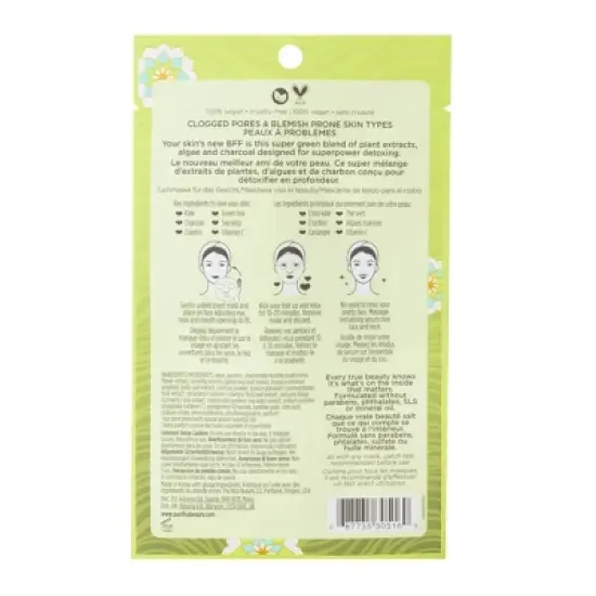 Pacifica Super Green Detox Kale and Charcoal Face Mask - 0.67 fl oz image {1}