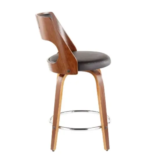 Set of 2 Cecina Upholstered Counter Height Barstools - Lumisource image {3}