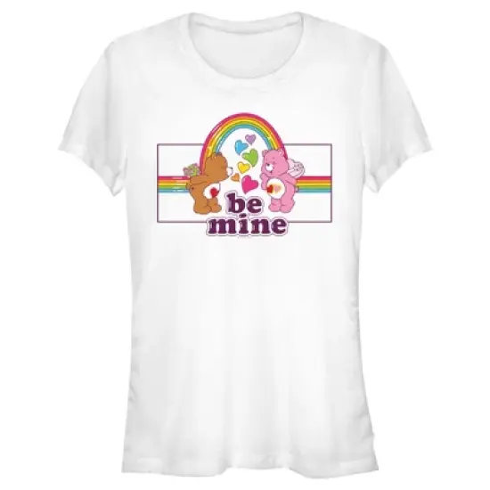 Junior's Care Bears Valentine's Day Tenderheart Bear and Love-a-Lot Bear Be Mine Rainbow T-Shirt image {3}