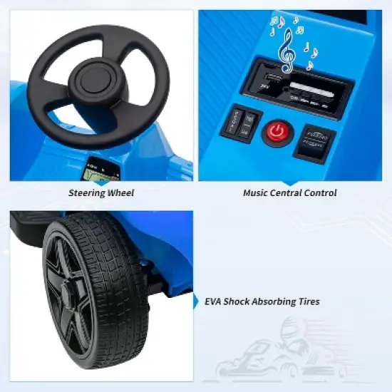 24V 2 Seaters Kids Ride On Car Toy with Remote Control for Parents and Kids, Max Load 200LBS, for Child Toddlers image {6}