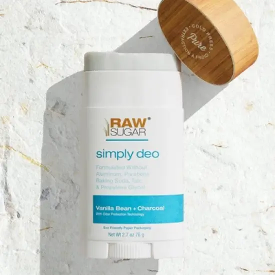 Raw Sugar Simply Deo Solid Deodorant - Vanilla Bean + Charcoal - 2.7oz image {5}