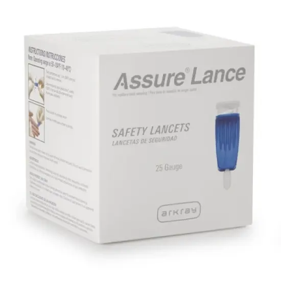Assure Low Flow Safety Lancet 25 Gauge Needle 1.1 mm Depth 1 Box(s), 100 /Box image {1}