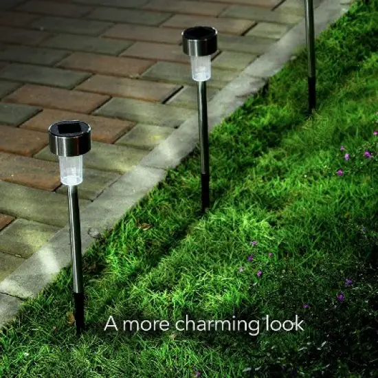 Dartwood Solar Pathway LED Lights - Outdoor Solar Lights for Your Yard, Pathway, Lawn, Patio, or Driveway (20 Pack , Black) image {5}