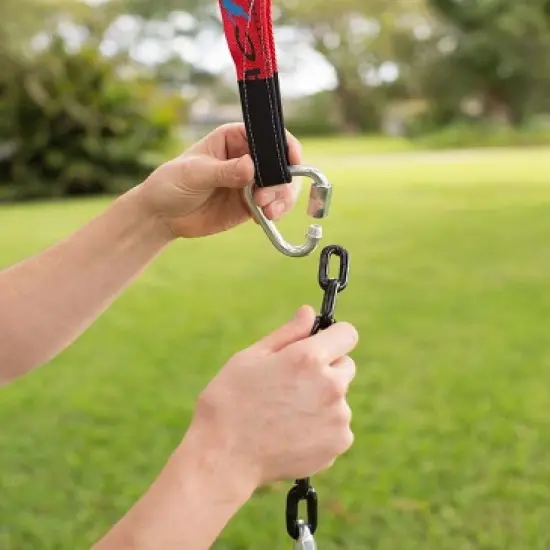 HearthSong - 2-in-1 BungeeBounce Tree Swing for Kids with Hanging Rings, 64"L x 24"W, Holds Up To 115 lbs. image {6}