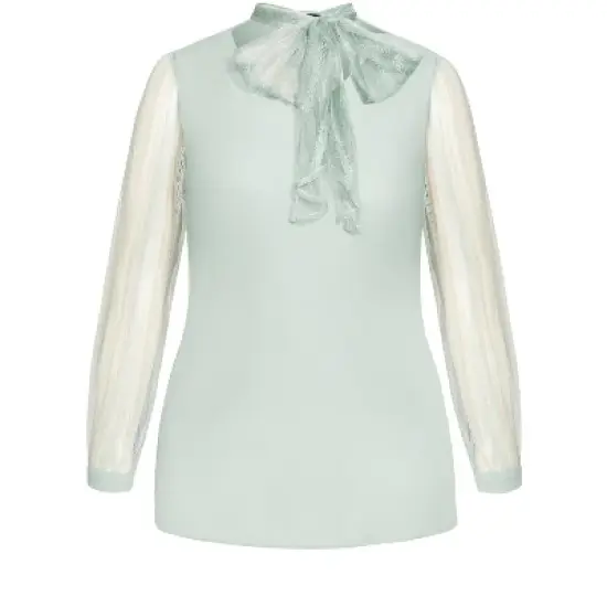 Women's Plus Size Amalia Top - seafoam | CITY CHIC image {2}