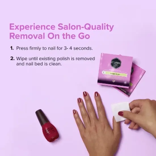 Cutex Swipe and Go Nail Polish Remover Pads - 10ct image {4}