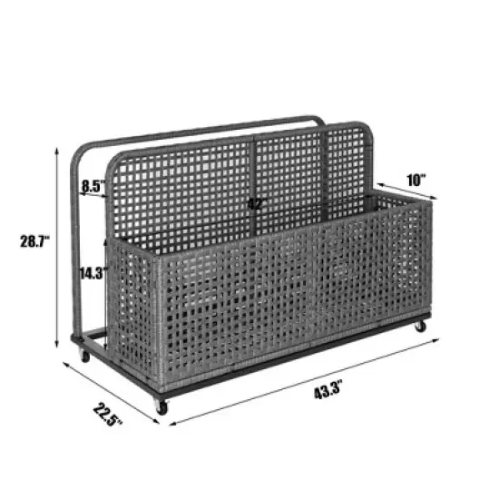 Outdoor Poolside Float Storage Organizer Patio Poolside Float Storage Basket image {4}