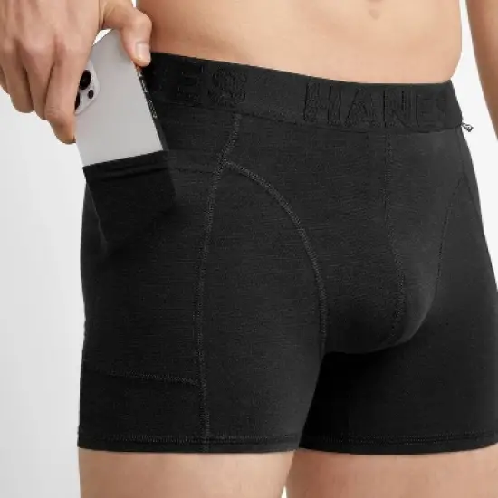 Hanes Premium Men's Explorer Trunks 2pk - Brown/Black image {4}