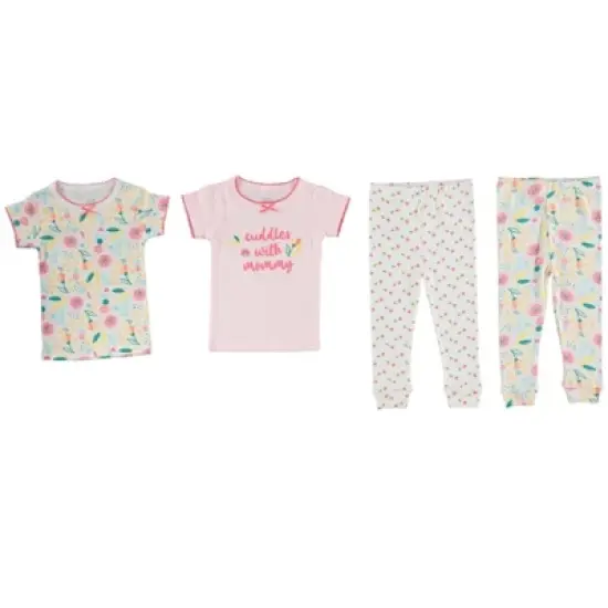 Cutie Pie Baby Girl Toddler and Infant Pajama Sleeper Set image {1}