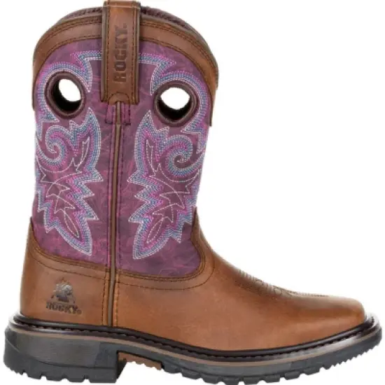 Rocky Original Ride FLX Girls Brown Western Boot image {6}