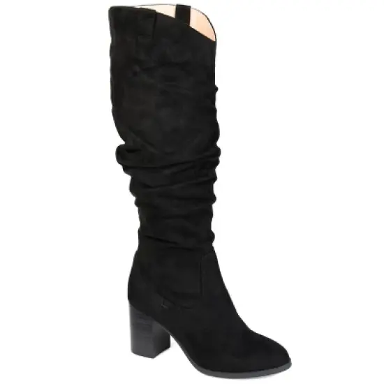 Journee Collection Womens Aneil Stacked Heel Knee High Boots image {9}