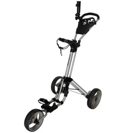 QWIK-FOLD 3 Wheel Push Pull Golf Cart - Foot Brake - ONE Second to Open & Close image {9}