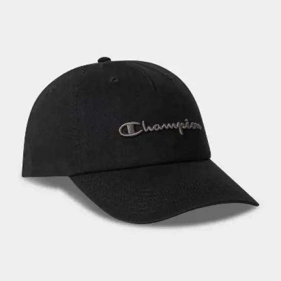 Champion Adult Script Twill Baseball Hat - Black image {2}