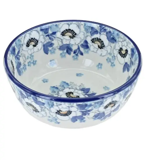 Blue Rose Polish Pottery 17 Ceramika Dessert Bowl image {8}