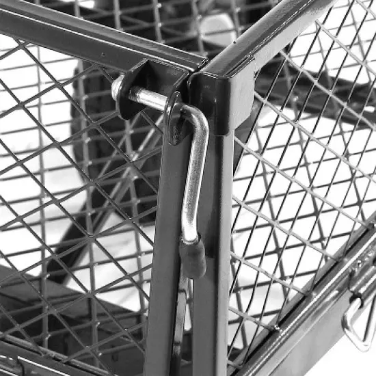 Sunnydaze Outdoor Lawn and Garden Heavy-Duty Durable Steel Mesh Utility Wagon Cart with Removable Sides image {2}