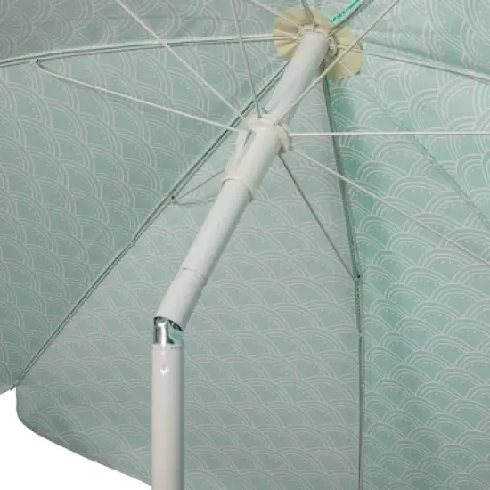 Picnic Time 5.5' Mermaid Beach Compact Umbrella - Teal image {6}