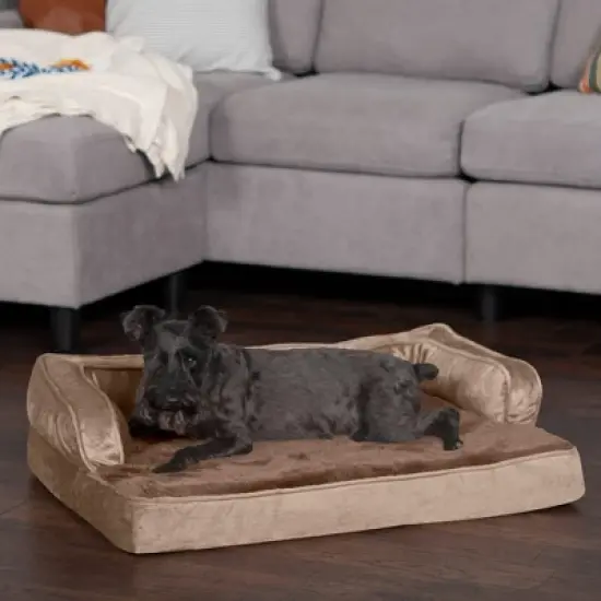 FurHaven Plush & Velvet Comfy Couch Orthopedic Sofa-Style Dog Bed image {2}