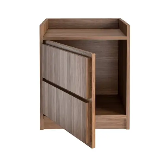 Corsica Swing Door Nightstand Walnut - Eco Dream image {3}