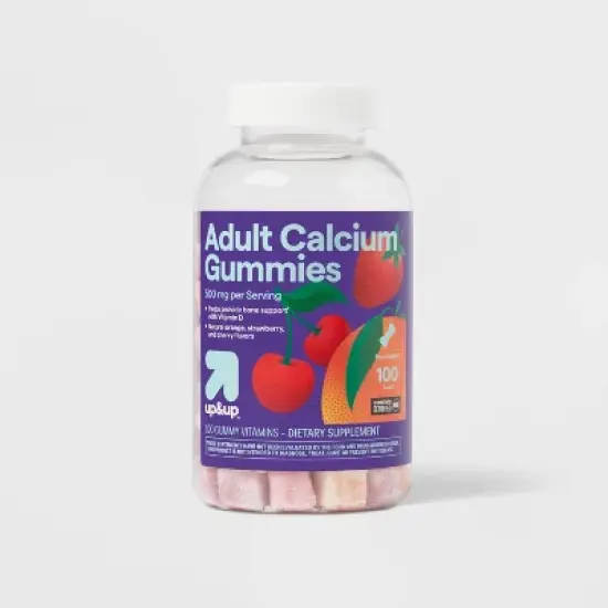 Calcium Gummies - Orange, Strawberry & Cherry - 100ct - up&up&trade; image {4}