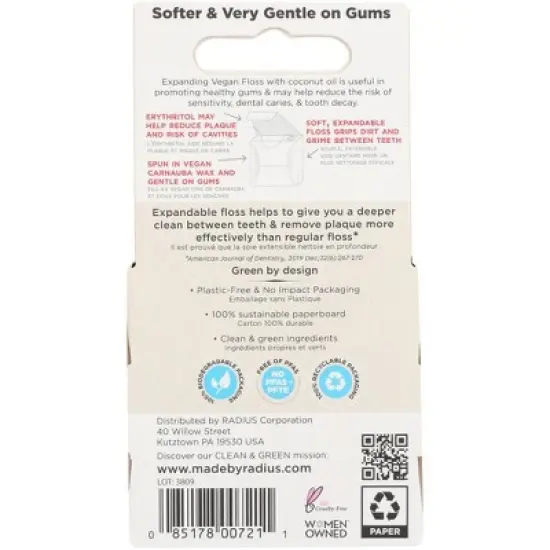 Radius Clove Cardamom Sponge Floss - Case of 6/55 yd image {2}