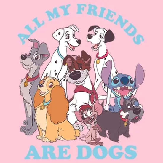 Girl's Disney All My Friends Are Dogs T-Shirt image {1}