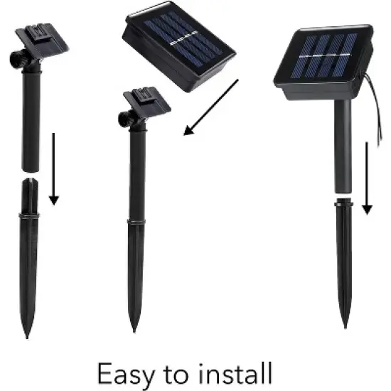 Dartwood 39 ft Solar Crystal Ball String Lights - Solar Outdoor Lights - LED Light Bulbs for Your Home, Yard, or Garden (6 Pack) image {3}