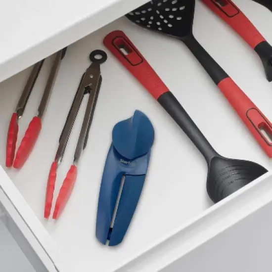 Can Opener - Safe No-Sharp-Edge Design, Holds Lid - Heavy Duty Comfort Grip image {5}