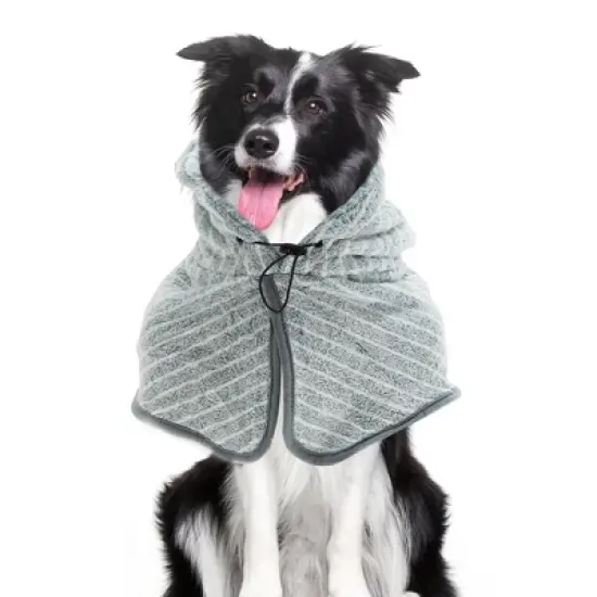 Unique Bargains Absorbent Dog Bathrobe Large Green 1 Pc image {5}