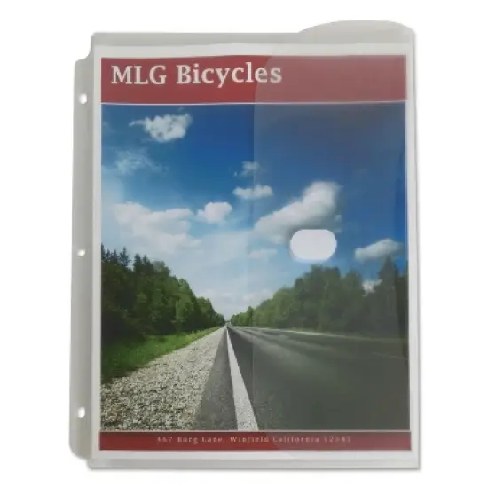 C-Line Poly Binder Pockets 11 1/2 x 9 1/4 Clear 5/Pack 57537 image {2}