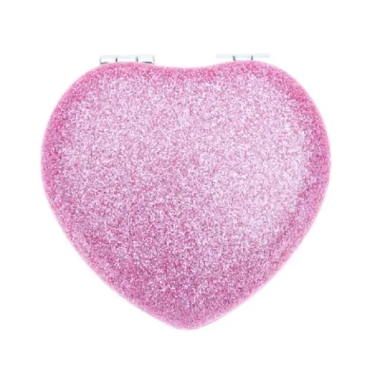 Unique Bargains Portable Heart Shaped Makeup Mirror 1 Pc image {7}