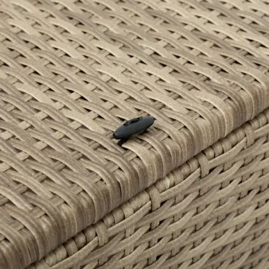 5pc Wicker Patio Seating Set with Cushions - Brown/Beige - GODEER image {3}