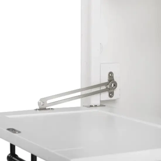 4pc Tara Entryway Set - 2 Hall Trees and 2 Linen Cabinets Distressed White - Crosley image {9}