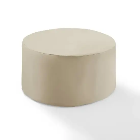 Outdoor Catalina Round Table Furniture Cover - Tan - Crosley image {1}