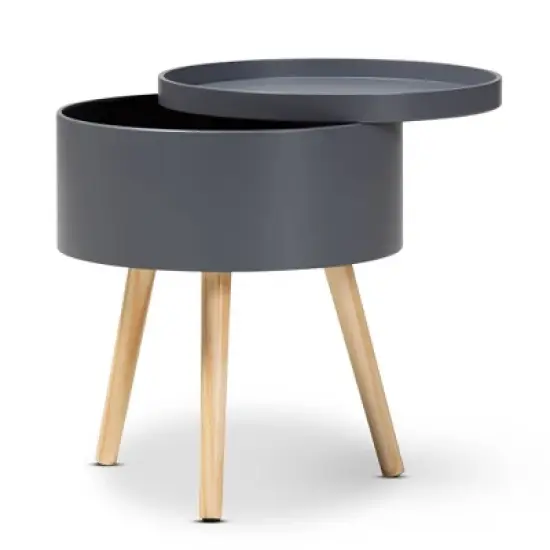 Jessen Wood Nightstand with Removable Top - Baxton Studio image {5}