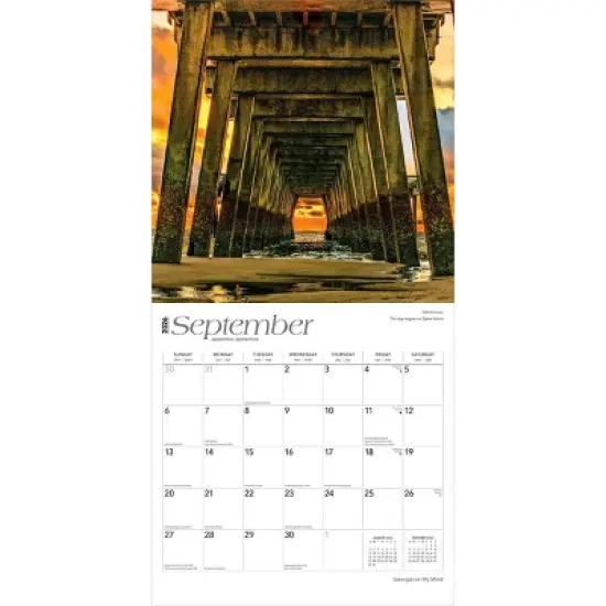 BrownTrout Georgia on My Mind 2026 12"x24" Hanging Square Wall Calendar Plastic-Free image {3}