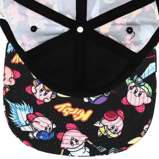 Kirby Sublimated all Over print Flat Bill Snapback Hat image {2}