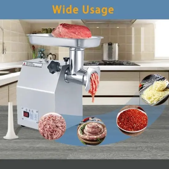 265lbs/H Electric Meat Grinder 800W Sausage Stuffer With 2 Blades & 2 Grinding Plates image {6}