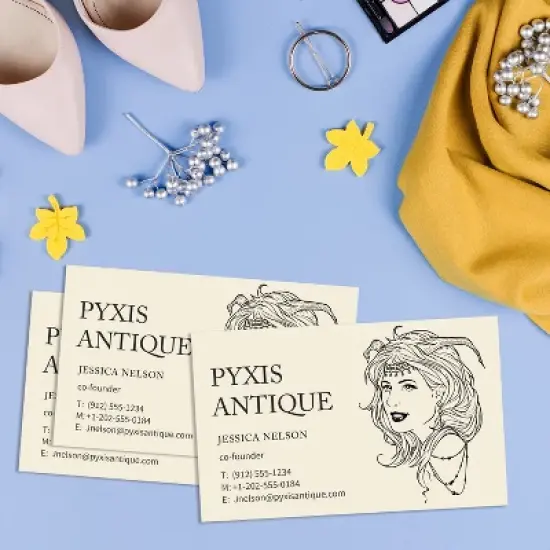 Avery Printable Business Cards with Sure Feed Technology, 2" x 3.5", Ivory, 250 Blank Cards for Laser Printers (05376) image {1}