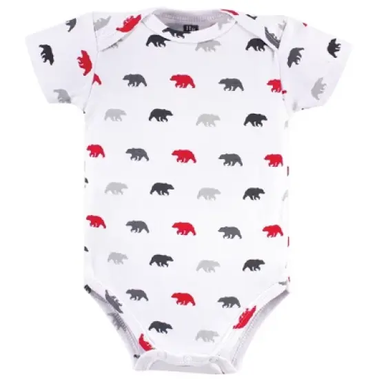 Hudson Baby Cotton Bodysuits 5pk, Baby Bear image {4}