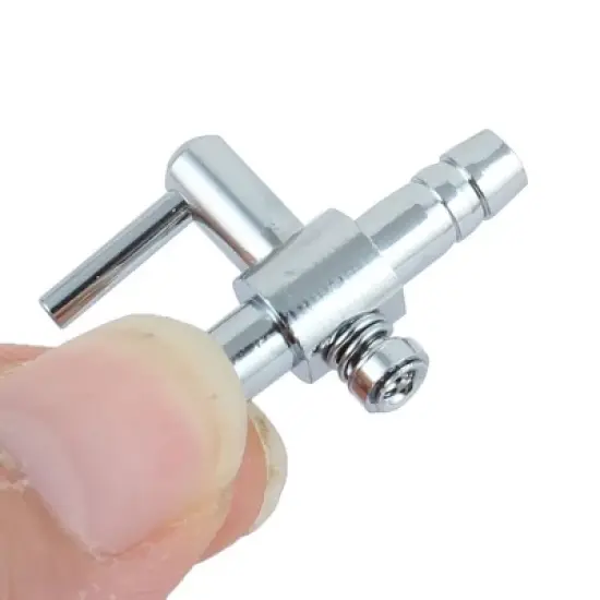 Unique Bargains Stainless Steel Single Way Aquarium Control Air Water Flow Lever Valve 2 Pcs image {1}