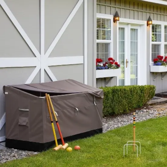 Classic Accessories 162 gal Ravenna Water-Resistant Steel Deck Box Beige image {3}