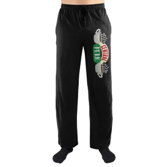 Friends Sitcom Central Perk Mens Black Sleep Pajama Pants image {6}