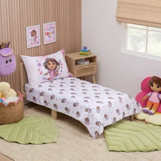 4pc Dora Toddler Bed Set image {8}